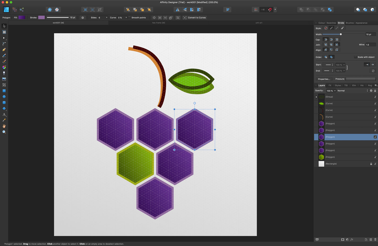 なんか六角形を使って適当に作ってみたもの